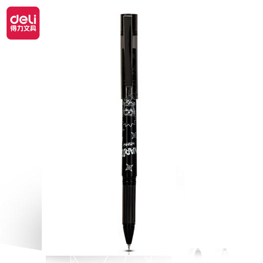 得力火影忍者速干学生中性笔0.5mmST头(黑)A577 商品图0