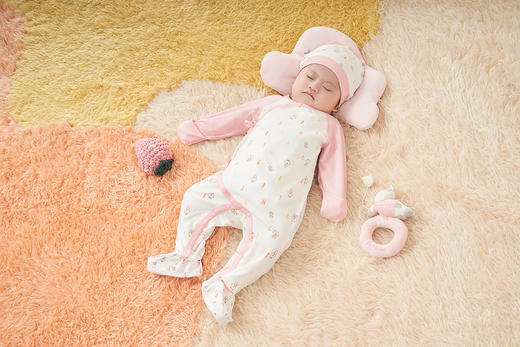 英氏新款婴儿系带护肚连体衣新生儿哈衣YLHAJ01028A YLHAJ01027A 商品图4