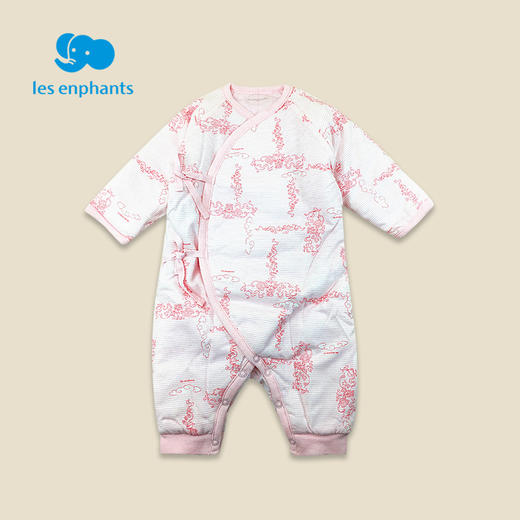 丽婴房-内衣类（冬）B8系带连身装 N绗棉彩色经典小象 商品图3