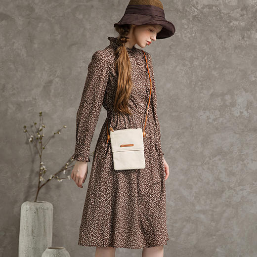 famecoco范可儿碎花连衣裙女士秋纯棉仙女长裙F216FA003 商品图1