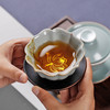 手绘银莲花汝窑茶杯个人杯开片可养大号汝瓷茶盏主人杯品茶杯单杯 商品缩略图0