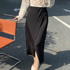 【服饰鞋包】打褶半身裙高腰中长款裙子垂感雪纺裙开叉 商品缩略图2