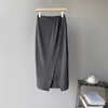 【服饰鞋包】打褶半身裙高腰中长款裙子垂感雪纺裙开叉 商品缩略图7