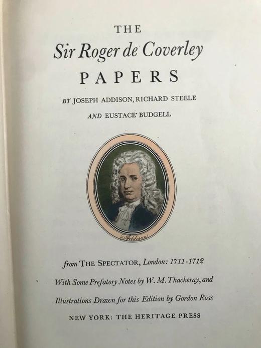 约瑟夫·艾迪生《罗杰爵士故事集》 戈登·罗斯约20幅彩色插图 精装18开 商品图3