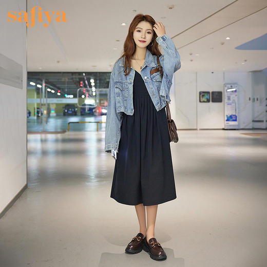 【年末大促】Safiya索菲娅真皮英伦金属饰扣乐福鞋新款增高JK鞋SF13112334 商品图7