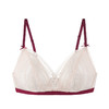 奶糖派西西里酒红超薄显小不凸点蕾丝三角杯大杯文胸内衣 商品缩略图1