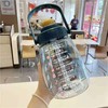 【双饮带吸管水瓶】可爱学生水壶居家日用餐饮用具塑料大容量布丁水杯子女 商品缩略图11