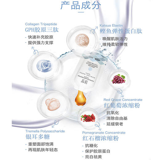 已下架 赠品10月15日左右发货 | 【悦己福袋】臻皙 弹簧饮两盒装（赠协和骨胶原面膜*2片 鱼子酱精华*1瓶 丹之青妍卸妆*8g）[D类] 商品图3