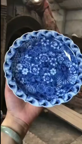 余德毅:柴窑万花葵口盘