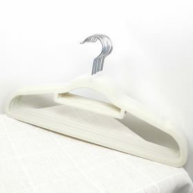 【收纳师推荐】20个装 新料环保 可透光型植绒衣架衣柜整理收纳防滑无痕家用衣挂