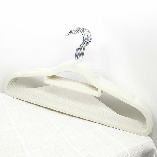 【收纳师推荐】20个装 新料环保 可透光型植绒衣架衣柜整理收纳防滑无痕家用衣挂 商品图0