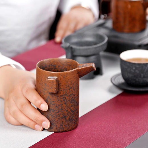功夫茶具配件分茶器倒茶过滤公杯陶瓷茶海家用大号粗陶仿古公道杯 商品图3