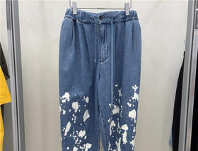 Jasonwood/坚持我的 雪花染印花宽松牛仔裤男211017201