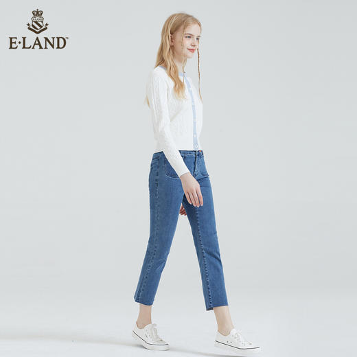 衣恋	学院甜美简约弹力针织长袖开衫 EECKB38C1C 商品图1