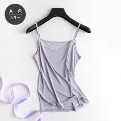 TG-TG03S043夏季薄款桑蚕丝针织真丝吊带衫打底衫百搭小背心肩带可调节 商品图5