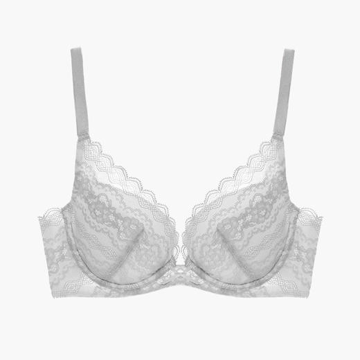 奶糖派大胸性感蕾丝深v侧收低鸡心上托收副乳少女文胸悦己 商品图1