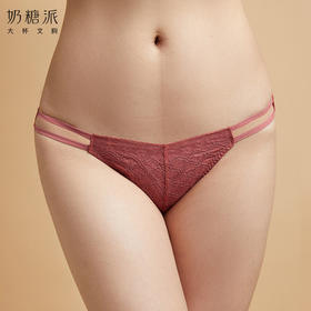 奶糖派思慕配套蕾丝细带内裤女士三角裤轻薄清爽透气速干