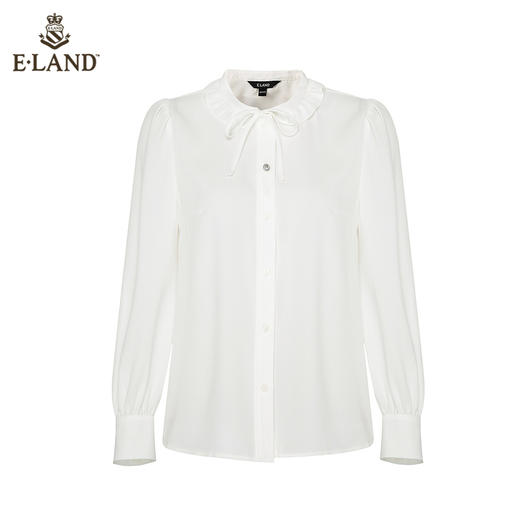 衣恋	时尚娃娃领甜美气质白色长袖衬衫	EEBWB38C2M 商品图4