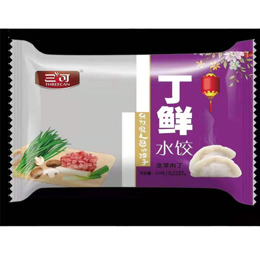 【7.9元/袋】三可丁鲜大葱/茴香/韭菜肉/素水饺500g（0800224） 商品图0
