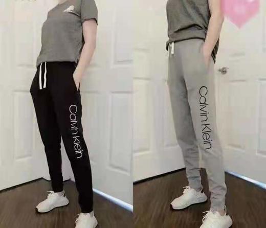 Calvin Klein/CK  女士束脚休闲运动裤春秋款宽松直筒卫裤两条装 商品图1