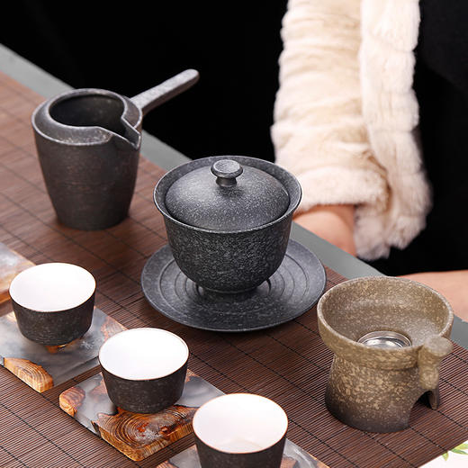 粗陶茶漏泡茶隔茶斗托底座套装茶滤茶具用品配件陶瓷漏茶器过滤器 商品图1