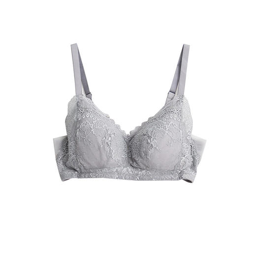 TG-TG02S084真丝无钢圈文胸薄款桑蚕丝内衣大胸显小胸罩大码大胸侧收调整 商品图4