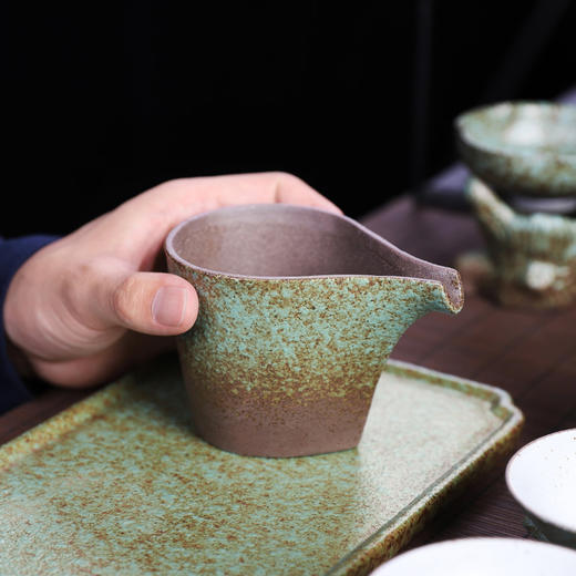 粗陶瓷公道杯功夫茶具手抓茶海日式分茶器茶道匀公杯个性创意仿古 商品图2