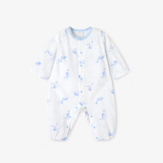 英氏-内衣类（夏）C9蓝乐纱襟蛤 商品图0