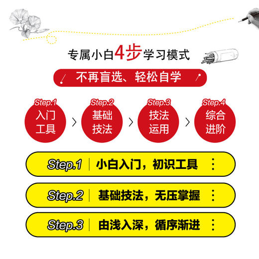 素描基本功 铅笔素描花卉100例 商品图2