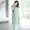 佐尔美夏季新款国风真丝桑蚕丝连衣裙E12LS67 商品缩略图1