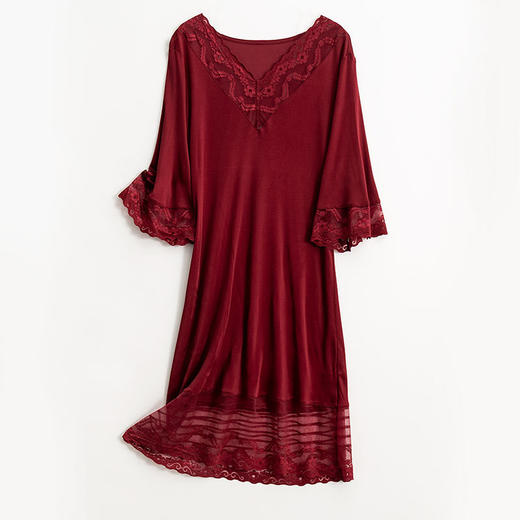 TG-TG03S119真丝吊带睡裙女夏季性感蕾丝薄款桑蚕丝睡衣女宽松外穿家居服 商品图10