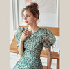 欧芮儿绿色时尚套装女2021夏新款碎花半身裙子法式洋气减龄两件套 商品缩略图1