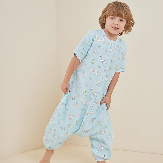 清仓特价龙之涵儿童纱布分腿睡袋 商品图3