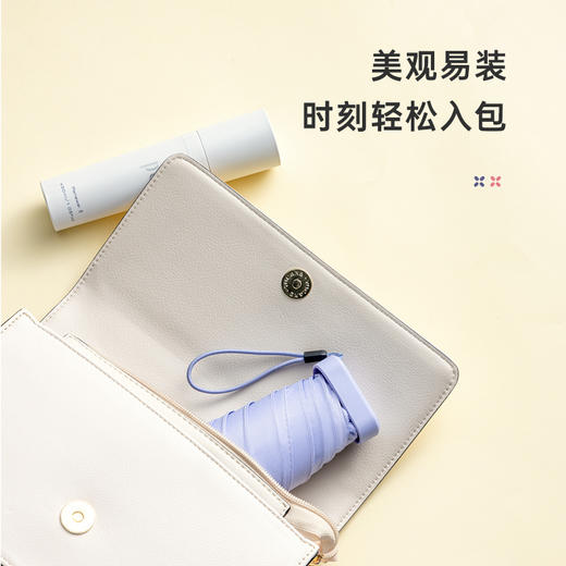 左都太阳遮阳伞黑胶防晒折叠女夏季晴雨两用防紫外线口袋小巧迷你 商品图2