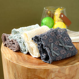 黛唯梵新款蕾丝日系少女内裤【四条优惠装】纯棉抗jun透气甜美三角中腰女士短裤头无痕夏季清爽