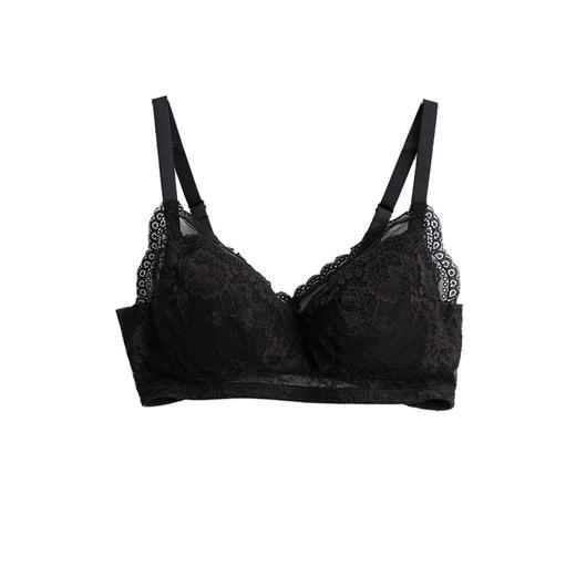 TG-TG02S084真丝无钢圈文胸薄款桑蚕丝内衣大胸显小胸罩大码大胸侧收调整 商品图7