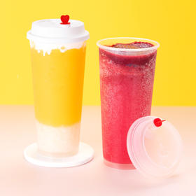 喇叭花80口径奶茶杯一次性带盖高透加厚奶茶杯注塑杯500ml奶茶杯100套