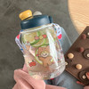 【双饮带吸管水瓶】可爱学生水壶居家日用餐饮用具塑料大容量布丁水杯子女 商品缩略图8