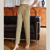 欧芮儿卡其色休闲裤女夏薄款2021新款高腰显瘦时髦经典洋气哈伦裤 商品缩略图0