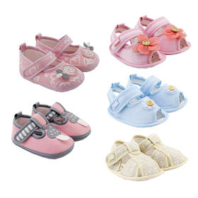 比士尼童鞋秋冬款宝宝步前鞋学步鞋男宝女宝软底布鞋魔术贴