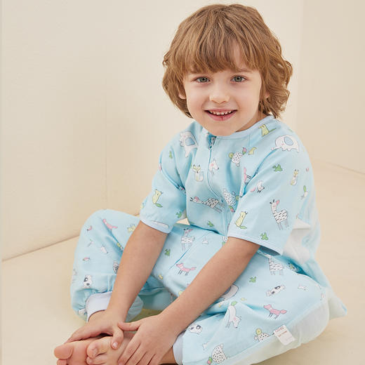 清仓特价龙之涵儿童纱布分腿睡袋 商品图4