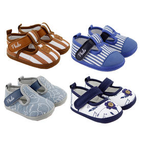 比士尼春款P字系列婴幼儿宝宝步前鞋男宝女宝软底纯棉布鞋