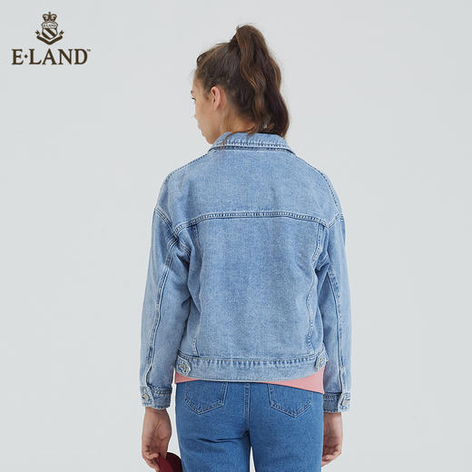 衣恋	宽松时髦复古短款长袖牛仔外套 EEJJB38C1M 商品图3