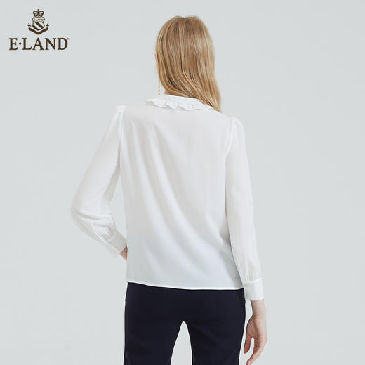 衣恋	时尚娃娃领甜美气质白色长袖衬衫	EEBWB38C2M 商品图2