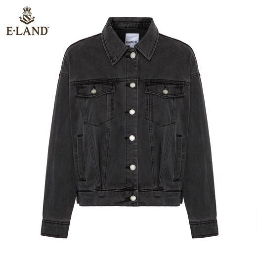 衣恋	宽松时髦复古短款长袖牛仔外套 EEJJB38C1M 商品图4