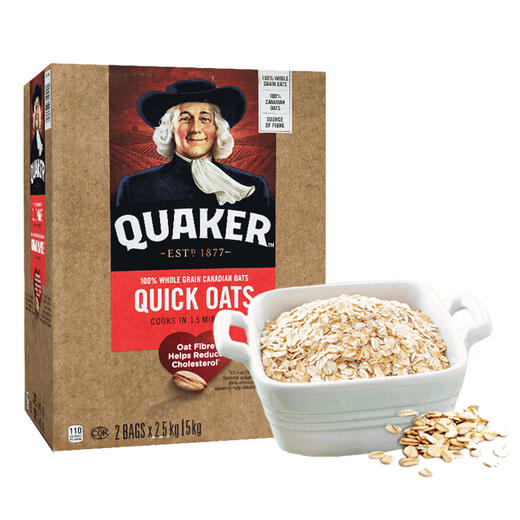 加拿大进口QUAKER 桂格纯燕麦片不含糖，5KG/箱#山东仓 商品图3
