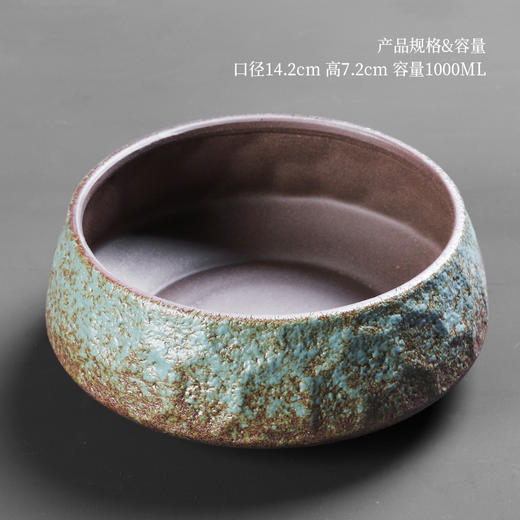 笔洗茶洗茶渣缸大号陶瓷家用洗茶碗水盂仿古功夫茶具配件粗陶创意 商品图4