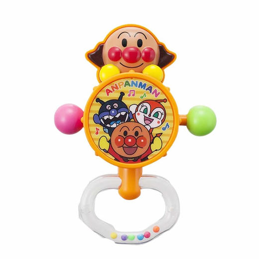 日本面包超人进口婴幼儿摇铃鼓铃沙锤快板响板儿童宝宝手摇玩具 商品图11