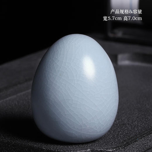 汝窑蛋形陶瓷茶宠个性创意可爱茶具配件摆设装饰品茶玩茶台小摆件 商品图4