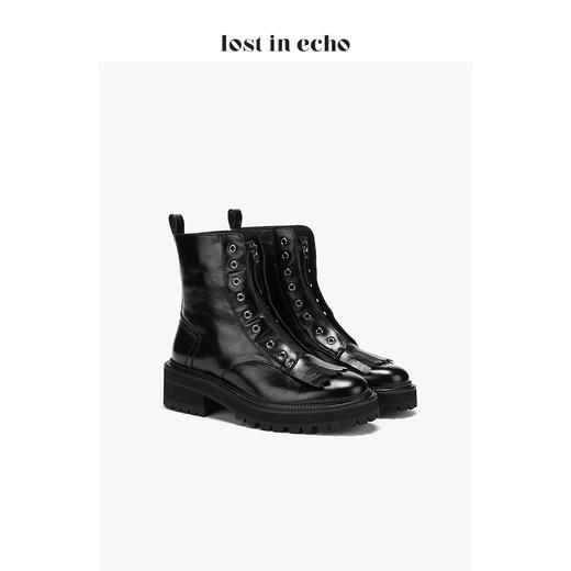 【微瑕疵不退不换】lost in echo 设计师原创 流苏装饰拉链马丁短靴 商品图3